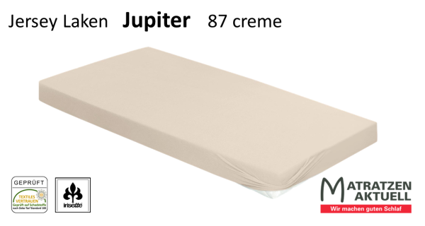 Bettlaken Jupiter - Soft Jersey - 100% Baumwolle - 87 creme