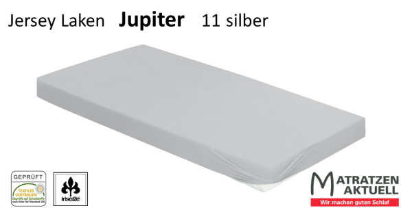 Bettlaken Jupiter - Soft Jersey - 100% Baumwolle - 11 silber